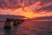 Sunrise over the Bahia Honda Overseas Railway Bridge, Florida Keys