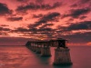 Sunrise over the Bahia Honda Overseas Railway Bridge, Florida Keys