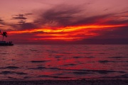 Sunset over Taylor Bay, Providenciales, Turks and Caicos