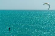 Kiteboarding On Long Bay, Providenciales, Turks and Caicos