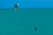 Kiteboarding On Long Bay, Providenciales, Turks and Caicos