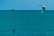 Kiteboarding On Long Bay, Providenciales, Turks and Caicos