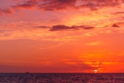 Sunrise Over Long Bay and the Wreck of the La Famille Express, Providenciales