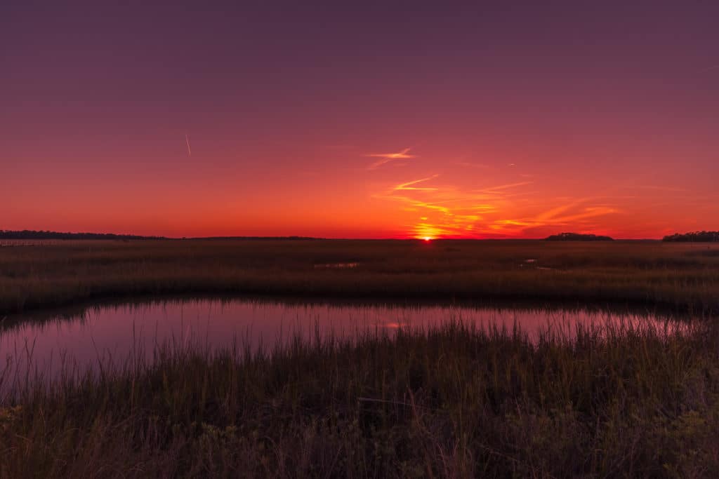 Sunset Over The Marsh